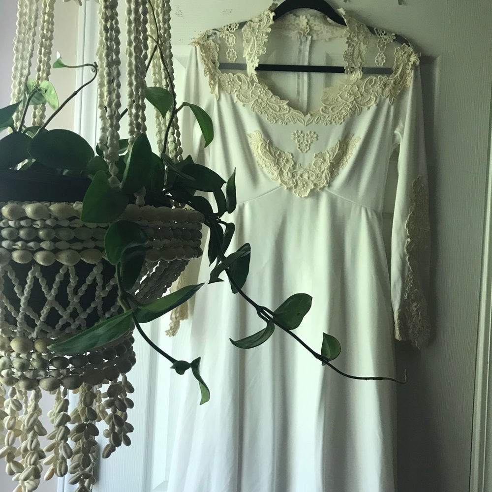 1970’s full length wedding dress